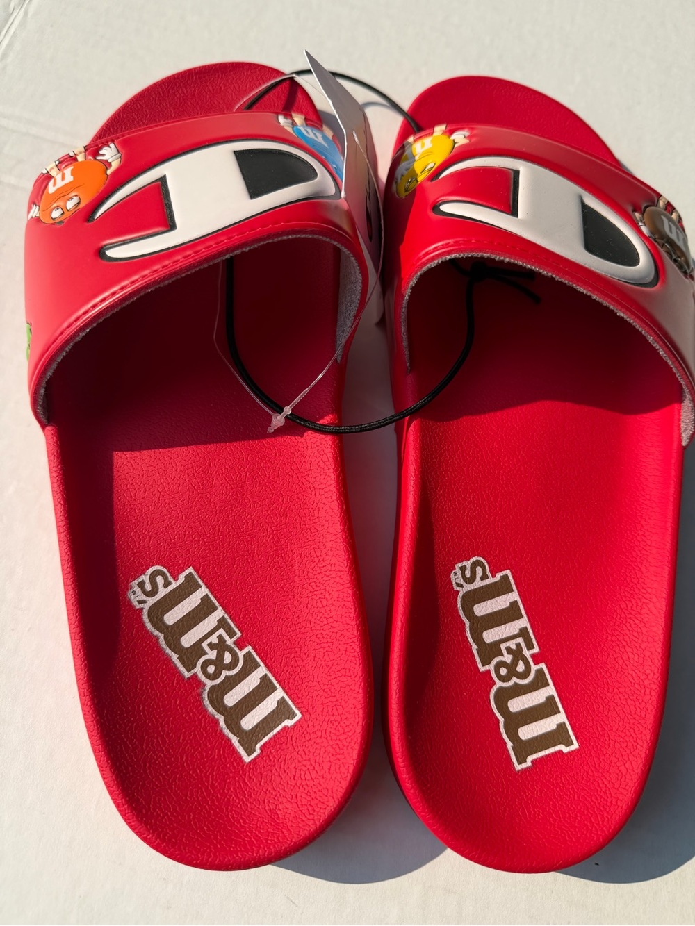 Champion M&M's Red Slide Sandals for adults